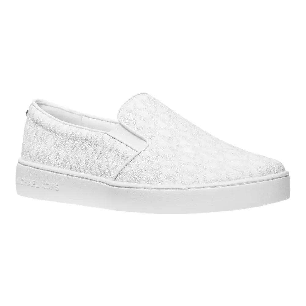 Michael Kors Women's Keaton Logo Slip On Sneakers White Size 7